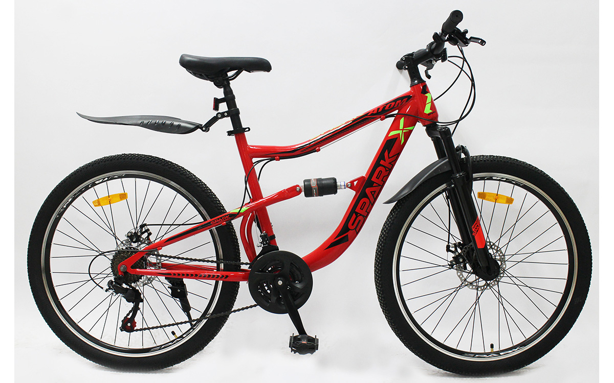 Фотографія Велосипед SPARK ATOM 26" (2021) 2021 Червоно-зелений